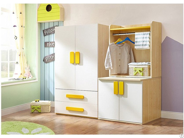 Healthy Mdf Chipboard Wood Kids Room Wardrobe