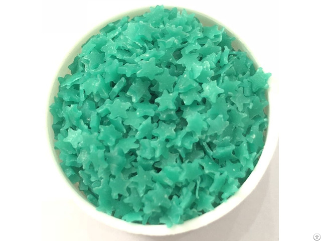 Green Star Shaped Enzyme E Detergent Raw Materials Color Speckles For Laundry Powder