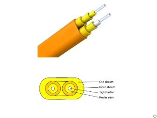 Indoor Optical Duplex Flat Fiber Cable