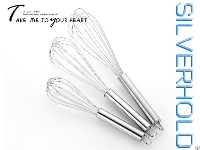 Stainless Steel 8 Inch 6 Line 201 304 Egg Whisk