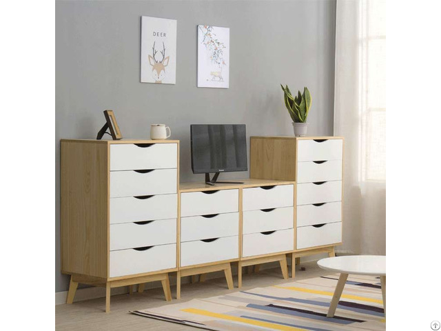 Hot Saling High Quality Wooden White Chest Of Drawers