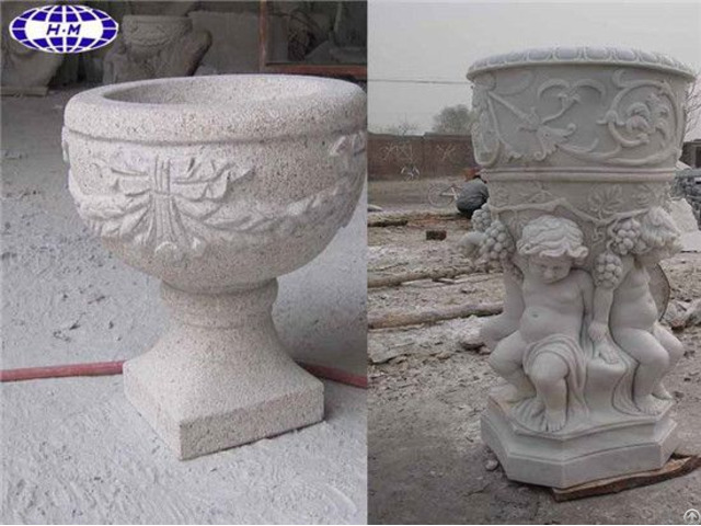 Large Stone Plant Pots