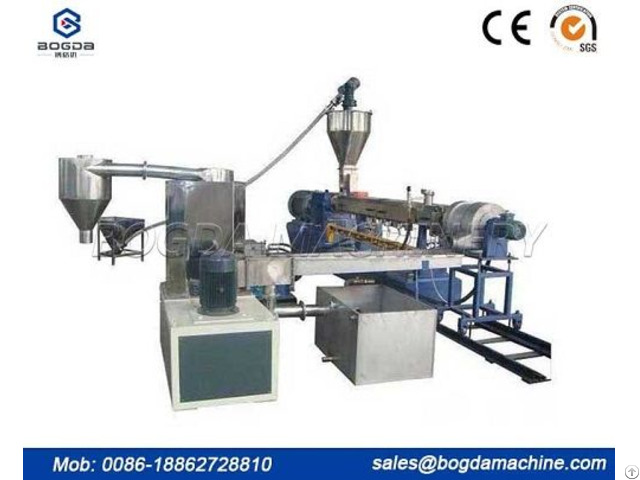 Pp Pe Pet Water Cooling Strands Pelletizing Granules Plastic Extruder Production Line