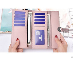 Customized Logo Waterproof Pu Leather Purses Wallet