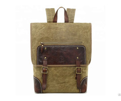 Hot Sale Vintage Outdoor Leisure Man Travel Waxed Canvas Backpack