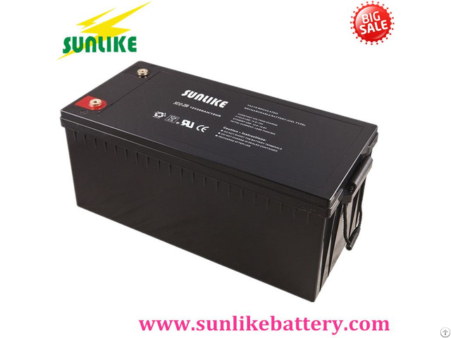 Sunlike Long Life Deep Cycle Solar Gel Battery For Power Supply