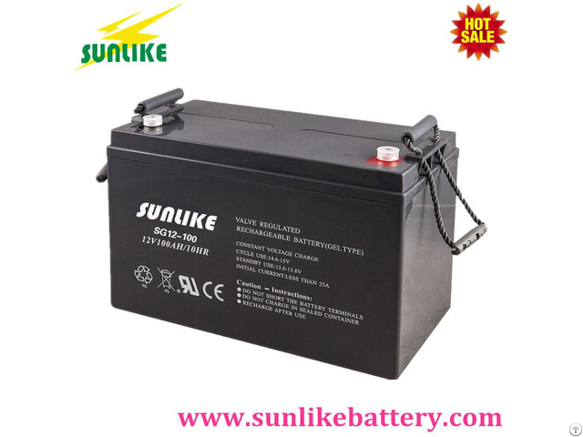 Sunlike 12v100ah Gel Accumulator Deep Cycle Power Battery For Solar