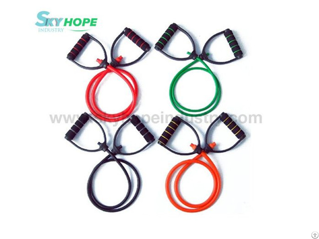 Resistance Band Exercise Tubes With Handle