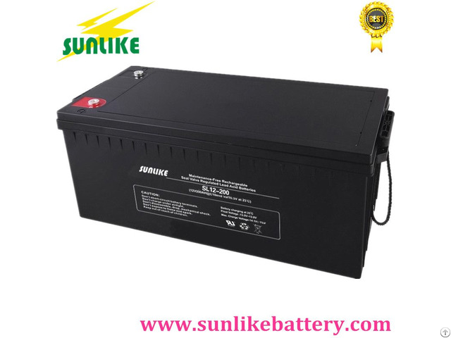 12v200ah Agm Rechargeable Sealed Lead Acid Battery For Solar Power