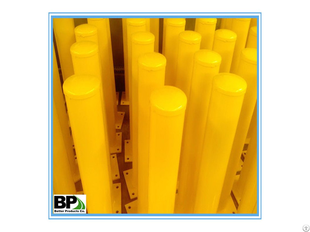 Yellow Powder Coat Pipe Safety Bollard