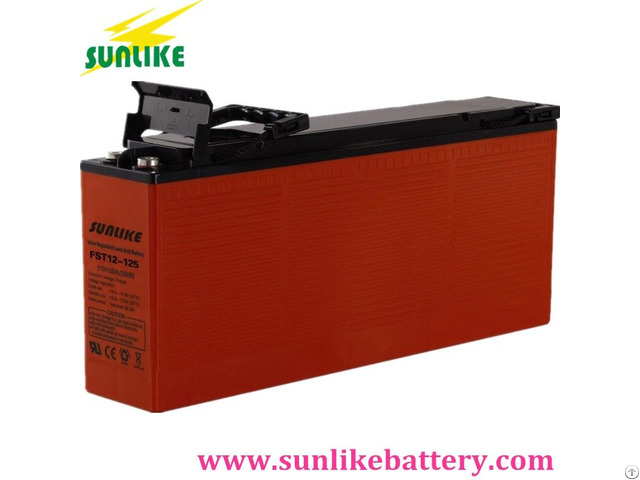 Front Access Terminal Telecom Battery 12v125ah For Power Supply