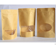 Kraft Paper Bag With A Oval Clear Window