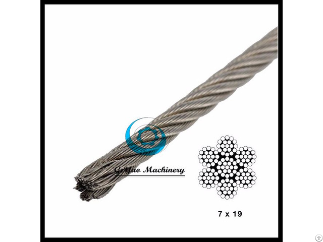 Stainless Steel Wire 7x19 Aircraft Cable Type 316 Linear Foot