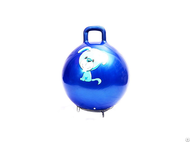 Toy Manufacturer Inflatable Colorful Fitness Jumping Ball With Handle For Children