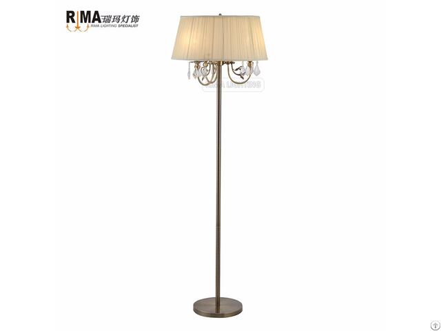 Steel Stainless Hotel Crystal Floor Lamp Modern