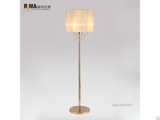 Rm8124 Original Design Wholesale Hot Sale Steel Modern Crystal Floor Lamp