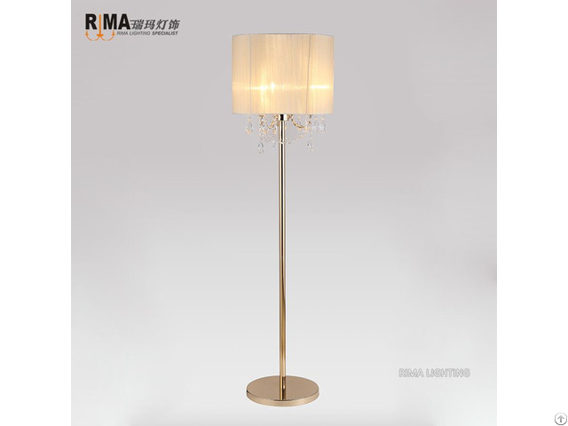 Rm8124 Original Design Wholesale Hot Sale Steel Modern Crystal Floor Lamp