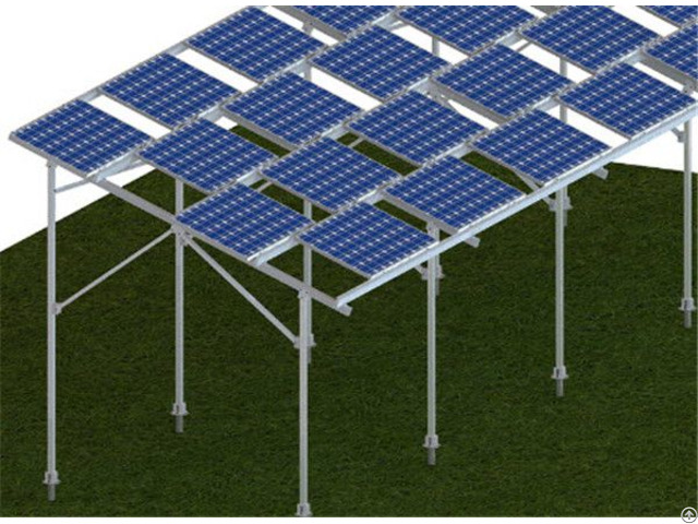 Carbon Steel Screw Pole Ground Mounting System For Solar Framed Pv Modules