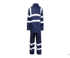 Hr 005 Navy Blue 190t Polyester Pvc Rainwear