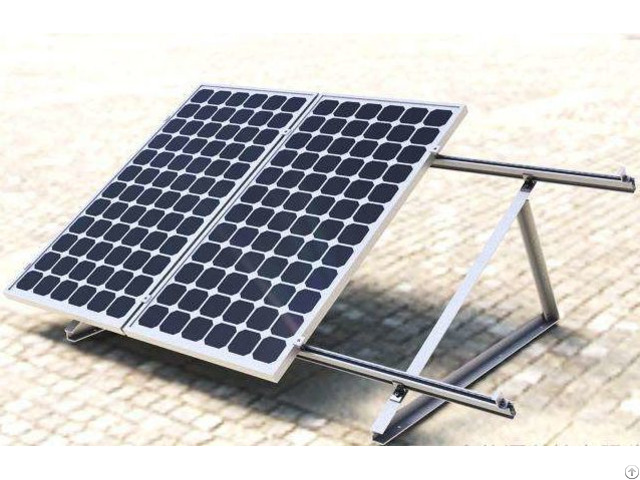 Adjustable Triangle Tripod Fixed Solar Panel Ground Mounting System With Cement Block Foundation