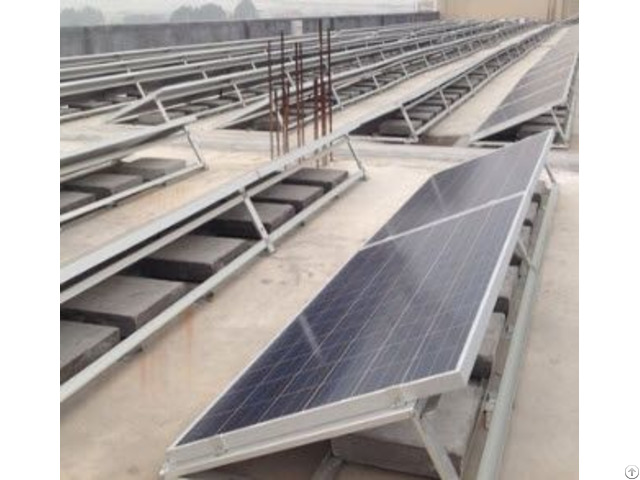 Ballasted Solar Mounting System With Concrete Base Or Ground Screw Foundation