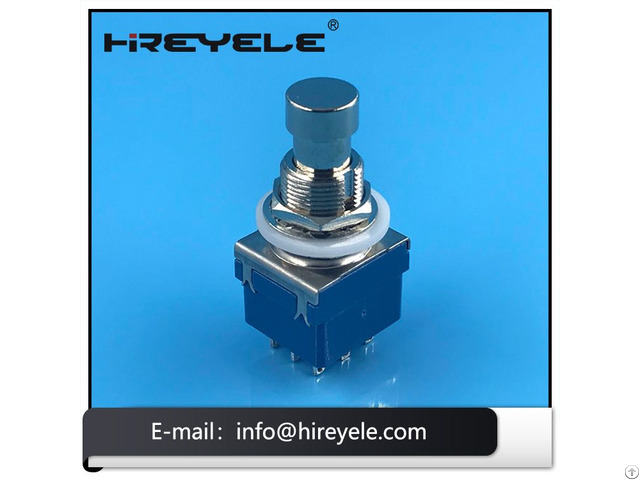 Blue 3pdt 9 Pin Foot Push Button Switch For Guitar Effect Pedal