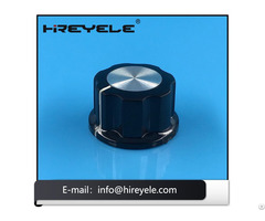 Boss Style Bakelite Skirted Potentiometer Knob With Aluminum Cap
