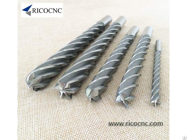 Long Foam Cutting Tools Cnc Ballnose Router Bits For Eps Eva