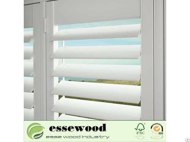 Factory Direct Sale Wood And Pvc Vinyl Plantation Interior Shutters With Various Design