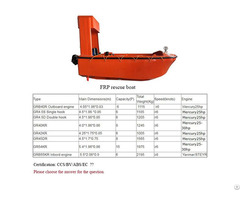 Solas Approval Fast Rescue Boat