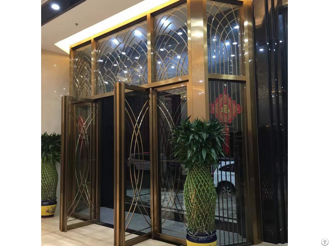 Luxury Hotel Use Stainless Steel Metal Door Design