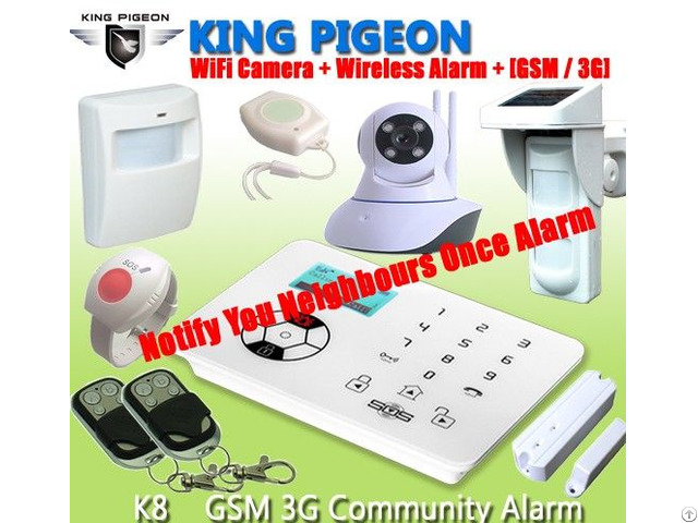 Gsm Sms Home Alarm System With Alert Neighbours Features K8