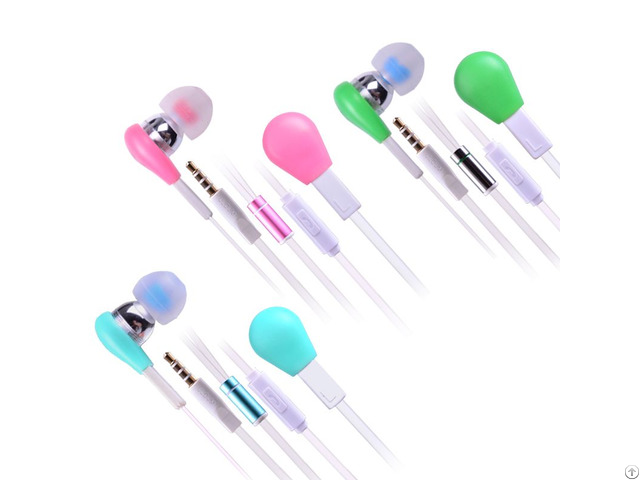 Glowing Music Earphone Multi Colored Earphones With Mic