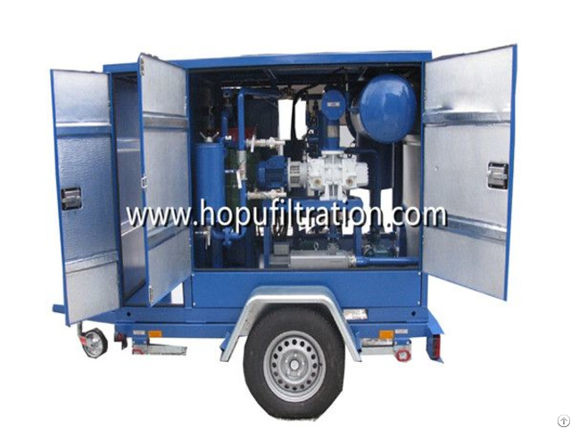 Mobile Trailer Mounted Vacuum Transformer Oil Purifier