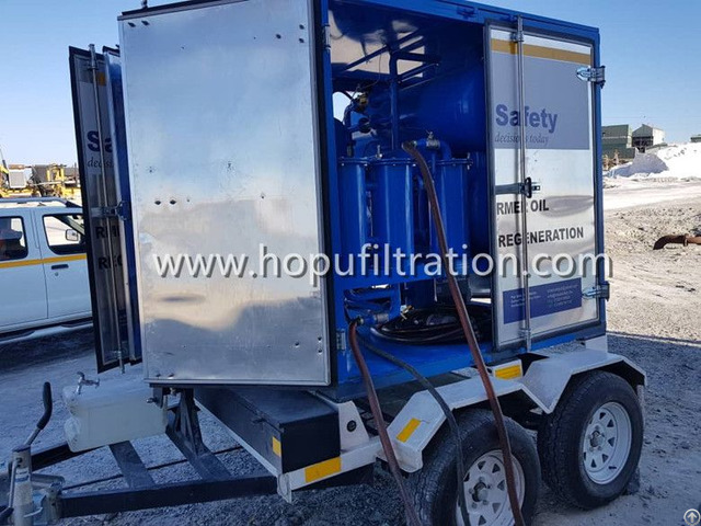 Mobile Trailer Wheel Mounted Vacuum Transformer Oil Filtration Plant For Series Zym