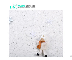 Snow White Stellar Artificial Quartz Stone For Kitchen Countertop