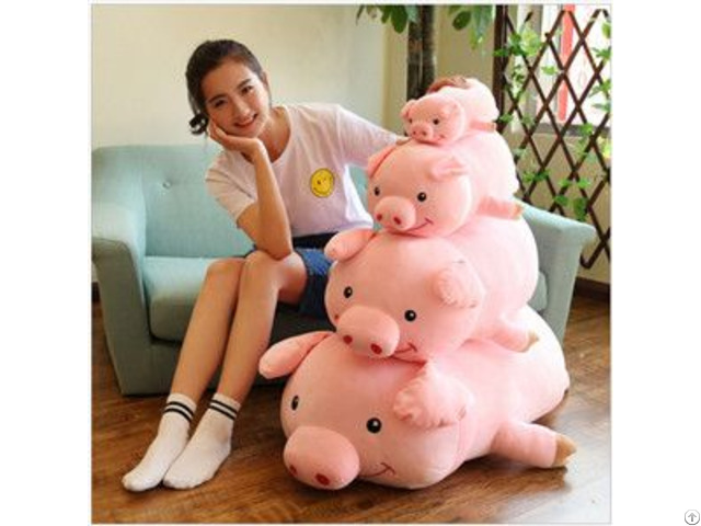 Product 2019 New Year Custom Size Adorable Wholesale Pink Plush Pigs Toys