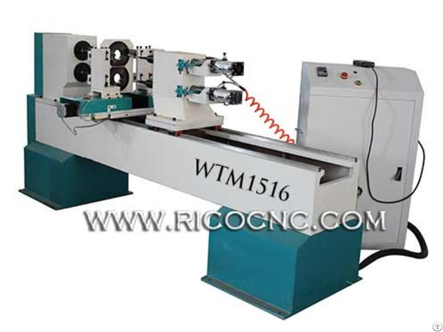 China 2 Axis Cnc Wood Lathe Machine Woodturning Router Wtm1516