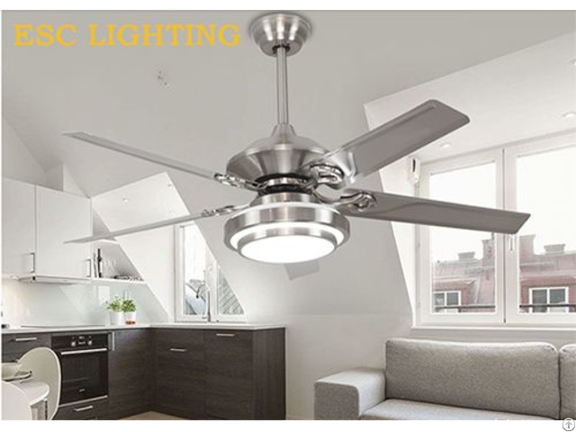 Air Conditioning Stainless Stell Ceiling Fan With Led Light