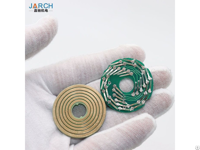 Ultra Thin Disc Slipring Pcb Substrate Mini Conductive Slip Rings For Robotic Arm