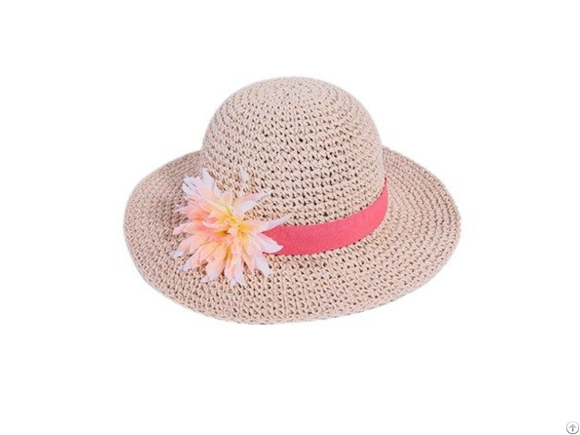 100 Percent Hand Crochet Kids Paper Straw Floppy Hat