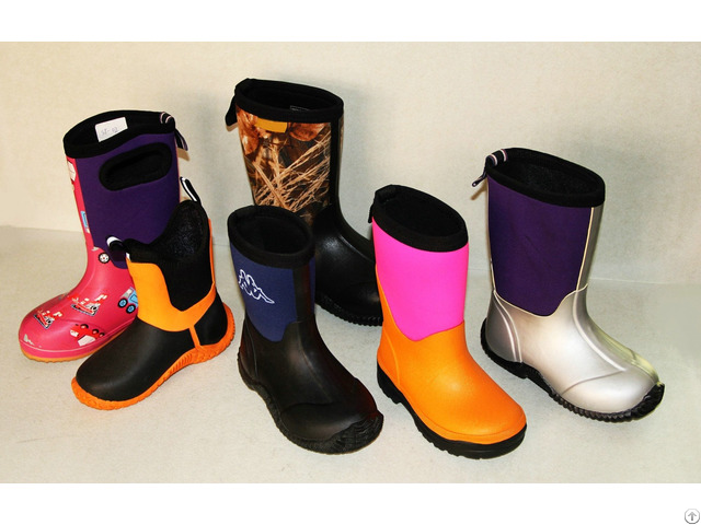 Kids Rubber Boots Handmade 100 Percent Water Poof