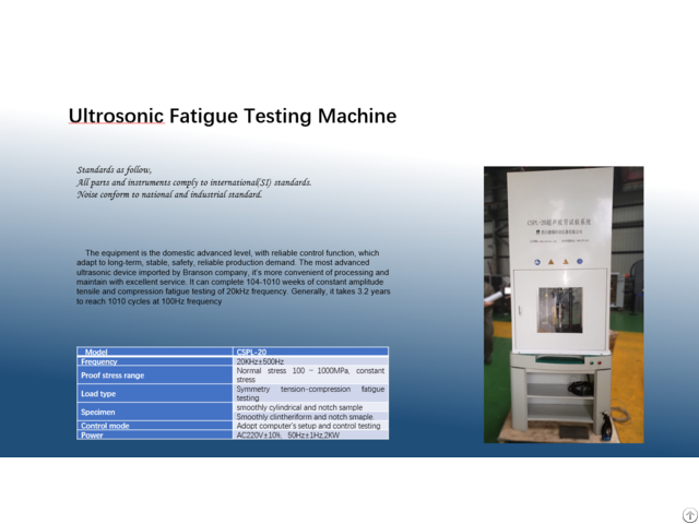 Ultrosonic Fatigue Testing Machine