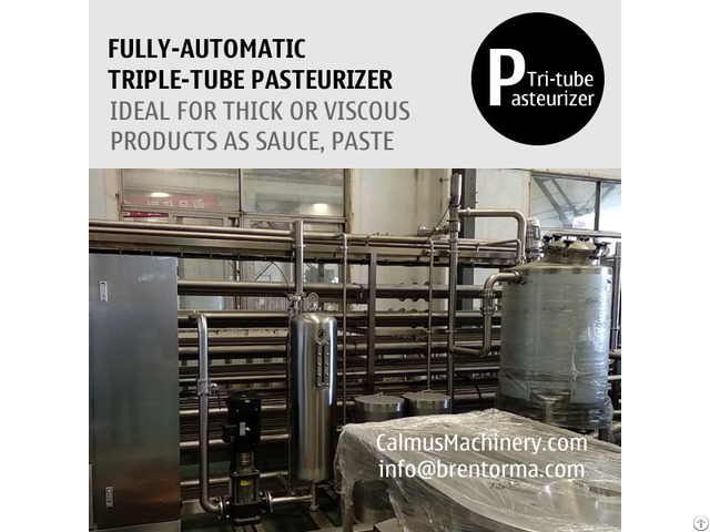 5tph Fully Automatic Triple Tube Sterilization Machine Tubular Pasteurizer