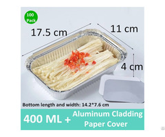 Rectangular Aluminum Foil Grill Pans 400 Ml