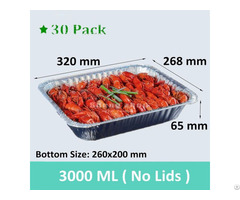 Takeout Aluminum Foil Pans 3000 Ml