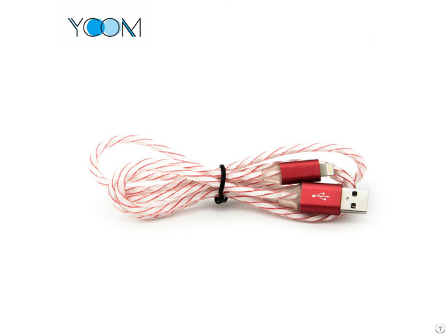 5v 2a Led Flashing Light Usb Data Cable For Ios