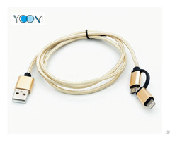 Usb 2 In 1 Cable For Micro And Iphone