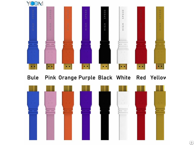 Colorful Hdmi Cable With Flat Shape