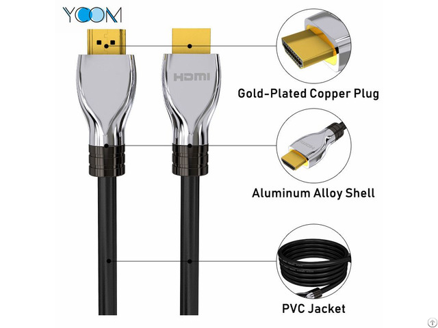 Hdmi Fiber Optic Cable Gold Plated Copper Plug